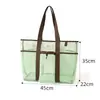 Nova Bolsa de Armazenamento de Malha Portátil para Natação, Bolsa de Higiene Pessoal Portátil de Grande Capacidade para Férias, Bolsa de Armazenamento Multifuncional para Praia