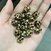 Accesorios de joyería, cuentas de cerámica con forma retro de esmalte floral, cuentas sueltas con borde cuadrado pequeño, material para pulsera DIY con cuentas