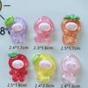 Resina transparente fruta bebê pêssego morango DIY feito à mão caseiro acessórios de cabelo infantil material atacado gelo através sul 5