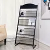 Porta-revistas, expositor de folhetos, porta-livros, armazenamento de informações, expositor de jornais de chão dobrável