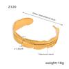 Estilo Celebridad de Internet Viento INS Mismo Estilo Oro 18K Acero de Titanio Auricular Diseño de Cara Ancha Pulsera con Apertura de Pluma Traje de Moda para Parejas