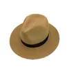 Sombrero de paja de Panama hecho a medida con ala ancha, sombrero de jazz para proteger del sol para vacaciones en la playa al aire libre y exposiciones, hecho a medida