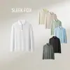 Camisa POLO Lisa Colorida Estilo Coreano Gola Lapela Manga Longa Atmosfera Outono/Inverno Emagrecedora Escondendo Defeitos Camiseta de Manga Longa Rebelde Descolada Casual Roupa Masculina