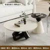 Design de mesa de centro geométrica minimalista, artístico e criativo, para salas de estar pequenas, uso doméstico, luxo leve, mesa de chá minimalista italiana de alta qualidade