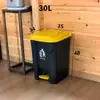 Cubo de basura con pedal y tapa para uso doméstico, nuevo modelo 2026, tamaño grande, gran capacidad, cubo de basura operado por pedal para uso comercial, en restaurantes y oficinas