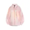 Conjunto de Camisa Casual Estilo Francés de Jack, Camisa de Manga Larga Blanca con Rayas y Cuello Campana, Camisa Fina Protectora del Sol para Mujer, Verano