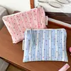 Estilo Ins Bolsita de Maquillaje con Cremallera Floral de Primavera Bolsa de Artículos de Tocador de Perro Lindo Bolsa de Almacenamiento Portátil Bolsa Interior