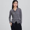 Suéter de Lana 100% Calibre 18 Sin Costuras Shima Seiki para Mujer Cárdigan de Punto Versátil Lana Fina Lavable a Máquina Lana Hilada Fina