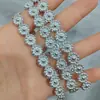 Miçangas de fio de plástico de girassol para acessórios DIY feitos à mão, materiais decorativos para lenços, decoração de cena de casamento, renda étnica