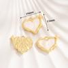 Colgante Geométrico de Fritillaria Natural con Forma Especial Aleación de Metal Oro Blanco Colgante de Concha Accesorios para Pulsera Collar