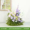 Kit de arranjos florais artificiais para arco e corredor de casamento da série roxa.