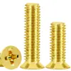 Acero Inoxidable 304 Fm Ranura Cruz Tornillos Pequeños de Cabeza Avellanada Dorados Fabricante M2M2.5M3M4