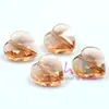 Colgante de cristal al por mayor de 14 mm con forma de corazón, con agujero mediano, artesanía de cristal, accesorios para collares coreanos.