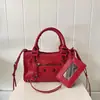 Bolso Biker con Remaches París, Bolso de Chica de Moda, Bolso de Mano Vintage de Alta Gama Francés, Bolso Almohada, Bolso Cruzado de Hombro