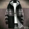 Cárdigan con capucha y cremallera suelto para hombre, chaqueta de algodón con estampado a todo color, elementos de estilo bohemio nuevos transfronterizos, para imagen DIY