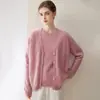 Cárdigan de punto trenzado con botones para mujer, nuevo para otoño e invierno, de cachemira, fabricante de abrigos suéter con botones de otoño