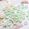 Accesorios para soporte de flores de flor de ciruelo de cinco pétalos de resina de imitación de concha de 7 mm, tazón pequeño para flores, materiales de producción de joyería para el cabello antigua hecha a mano para bricolaje