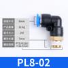 Conector rápido de rosca externa de fábrica PL8 L10-02PL12-04 conector neumático enchufe rápido componentes neumáticos