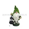 Estátua de Elfo Anão de Planta de Veludo Alimentada por Energia Solar Resina Luminária Noturna de Jardim Exterior Ornamento de Artesanato de Pátio de Veludo