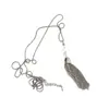 Collar Colgante de Borla con Personalidad Retro para Mujer Cadena Fina de Plata Simple Estilo Largo Elegante Cadena de Suéter Adelgazante Gargantilla Joyería