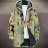 Cardigan con Cremallera y Capucha para Hombre de Algodón, Impresión Digital 3D a Todo Color, Nuevo Artículo Independiente de Temu, Ropa Holgada, DIY con Imágenes