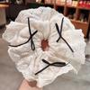 Scrunchie de Encaje Blanco Suave Flor para el Cabello Extra Grande Estilo Coreano para Mujer Goma para el Cabello de Alta Gama Accesorios para el Cabello Venta al por Mayor