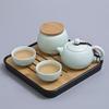 Nuevo Producto Juego de Té Kung Fu Japonés Juego Pequeño para el Hogar Bandeja de Té Seco Simple Habitación de Hotel B&B Juego de Té de Cerámica