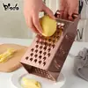 Popular Rebanador Vertical Multifacético Rallador de Acero Inoxidable Picador de Ajo Casero Rebanador de Verduras Herramienta de Cocina Cuatro en Uno