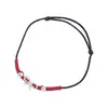 Pulsera de Cuerda Roja de Plata de Ley 925 para Mujer, Diseño Tejido a Mano, Pulsera Ajustable de Empuje y Tirón, Colección Más Vendida, Versátil