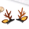 Accesorios para el Cabello de Astas Nuevas Transfronterizos Adornos de Astas de Alce Lindos para Celebraciones Pinza para el Cabello Clip para el Cabello de Disfraz Navideño
