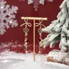 Pendientes de Navidad "Jingle Bells", Lindos Pendientes de Campana Roja, Pinzas para Cartílago de la Oreja, Pendientes y Pinzas para Orejas Atmosféricos