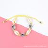 Pulsera bohemia transfronteriza directa de fábrica con concha natural, pulsera versátil tejida a mano con metal chapado