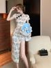 Cheongsam Estilo Joven Estilo Lujurioso Puro Sexy Abertura Ajustado Vestido Ceñido a las Caderas Cheongsam de Verano para Mujer Mejorado para Uso Diario