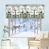 1 pieza cortina corta con patrón floral cortina de cocina media cortina decoración transfronteriza decoración para ventana pequeña poliéster algodón
