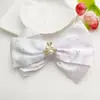 Nuevos Accesorios para Peinado de Lazo de Doble Capa con Perlas y Diamantes Estampados en Tela Estilo Coreano Accesorios para Pasador de Pelo DIY Accesorios para Equipaje Ropa