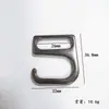 Fivela de Liga de Zinco em Forma de 9 Fivela de Metal em Forma de Nove Fivela Antiderrapante em Forma de Nove Fivela para Suspensório Fivela para Roupa Íntima Fivela de Ajuste para Alça de Sutiã