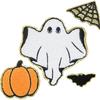 Fábrica de bordado de Dongguan Bordado de toalla de Halloween fantasma calabaza telaraña patrón parche bordado parche parche tela