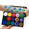 Set de pintura con sellos de 9 colores y 9 esponjas, set en blíster a base de agua y aceite, set de caja de regalo DIY con sellos personalizados