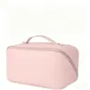 Bolsa de Maquiagem Tipo Sanfona Grande Capacidade Toque de Luxo Abertura Grande Bolsa de Armazenamento Bolsa de Armazenamento de PU Armazenamento de Artigos de Higiene Pessoal para Viagem