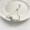 Nueva pulsera de serpiente verde pequeña con diamantes que no se decolora, de lujo, ligera y de alta gama, elegante y a la moda, ideal para combinar con todo.