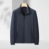 Chaqueta de una sola capa con cuello alto a prueba de tres elementos y logo impreso personalizado, abrigo cortavientos e impermeable con cuello alto, uniforme para grupo de trabajo de campo corporativo