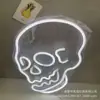 Nova Luz Neon Retroiluminada de Halloween com Designs de Fantasma, Caveira e Abóbora para Decoração de Festa Festiva Luz Noturna