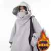 Abrigo funcional pesado de otoño e invierno para hombre, sudadera con capucha americana de cuello alto, talla grande
