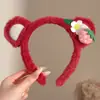 Diadema de peluche de alta calidad y linda para niñas, diseñada específicamente para lavarse la cara y aplicar mascarillas faciales; liga para el pelo de dibujos animados, accesorio para el pelo antideslizante
