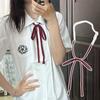 Gravata Borboleta JK Japonesa Feminina Laço Fácil Sem Nó Vinho Tinto Acessórios para Camisa de Estudante Cor Sólida Preta Estilo Universitário