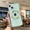 Adequado para telefone celular iPhone 14 Pro Max gram 13 padrão CD colorido magnético furo grande TPU capa protetora de telefone celular