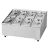 Caja de Embalaje Transfronteriza con Estante para Caja de Almacenamiento de Hielo, Caja para Conservar Mermelada Fría, Bandeja Rectangular de Acero Inoxidable Comercial para Porciones de Condimentos