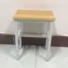 Bancos de Taller, Bancos de Operación de Fábrica, Bancos de Trabajo, Taburetes Cuadrados Pequeños de Acero y Madera, Bancos de Hierro para Comida Rápida, Bancos Metálicos de Entrenamiento
