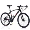Bicicleta de Carretera Yueqi para Adultos, Hombres y Mujeres, Velocidad Variable, Acero de Alto Carbono, Manillar Recto, Manillar Curvo, Carreras de Carretera