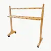 Toallero Específico para Jardín de Infancia, Toallero de Pie de Madera Maciza para Niños, Toallero Móvil de Pie para Baño